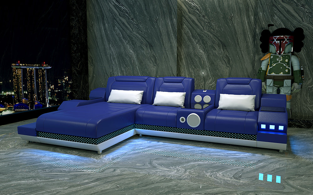 Celsius Mini Modern Leather Sectional