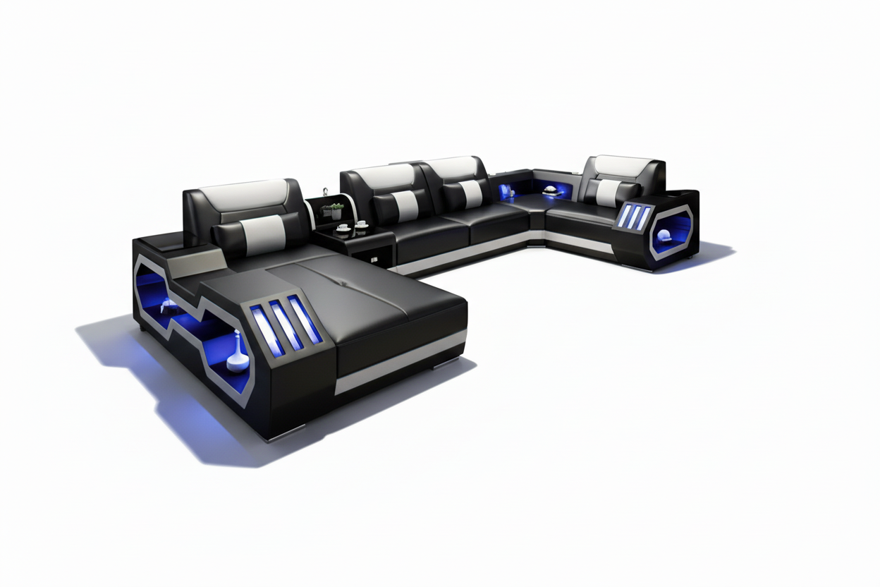 Chaise piece with short shadow