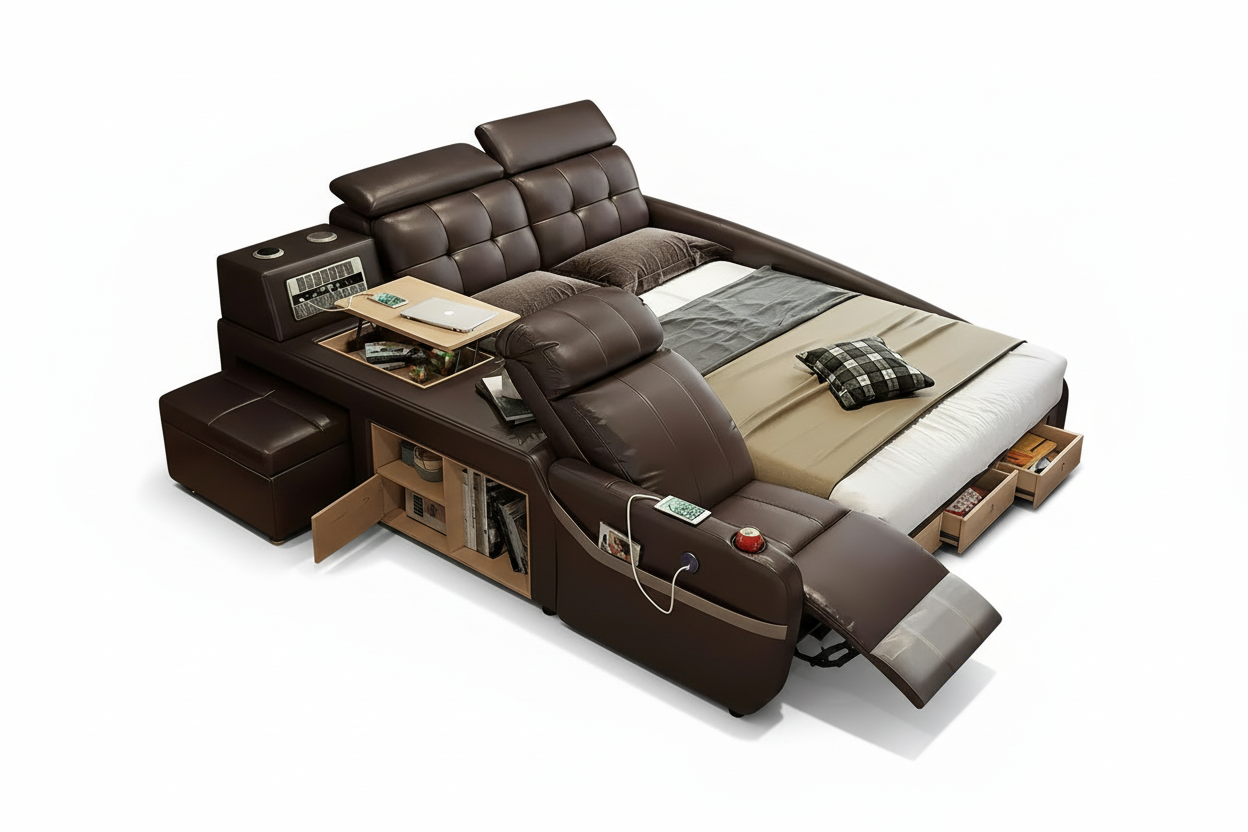 Monica Multifunctional Smart Bed - 侧面视角