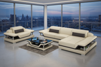 Taliya Mini Modern Leather Sectional with Chaise - Urban Rooftop